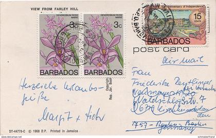 AK Barbados Barbuda View from Farley Hill Antilles West Indies Stamp Timbre Briefmarke Commonwealth British Colony UK