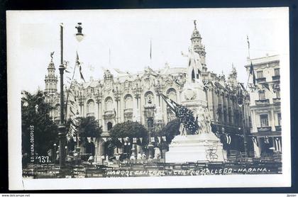 cpa carte photo  de Cuba Parque central -- Y Centro Gallego Habana    SPT21-47