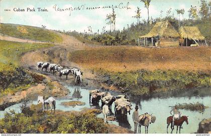 Cuba - Cuban Pack Train - Ed. Harris Bros. Co.