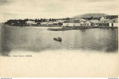 haiti, PETIT-GOÂVE, Pier Panorama (1899) Postcard