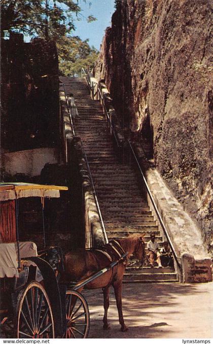 B159 Bahamas Nassau The Queen's Staircase vintage postcard