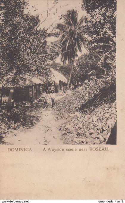 Dominica - A Wayside scene near Roseau