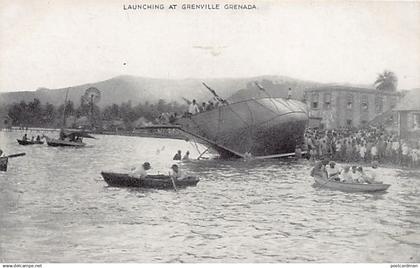 Grenada - Launching boat at Grenville