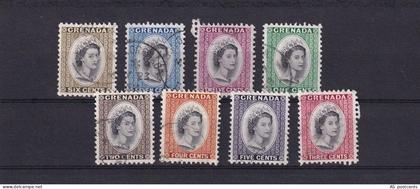 SA15g Grenada 1953 Queen Elizabeth II used stamps
