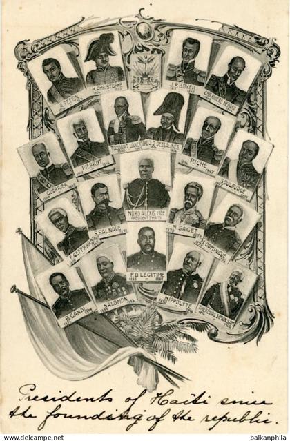 Haiti Presidents portraits