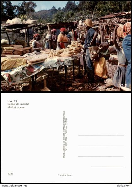 Postcard Haiti (Allgemein, Unsortiert) Marktszene in Haiti 1970