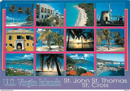 Carte Postale - Antilles - Iles Vierges Américaines - U S Virgin Islands - St John - St Thomas - St Croix - Multivues -