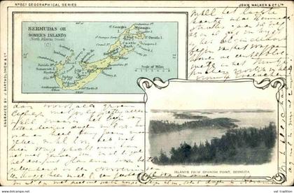 BERMUDES - Carte postale - Carte des Bermudes - L 145952
