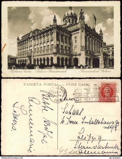 Postcard Havanna La Habana Palacio Presidencial 1928  Kuba Cuba