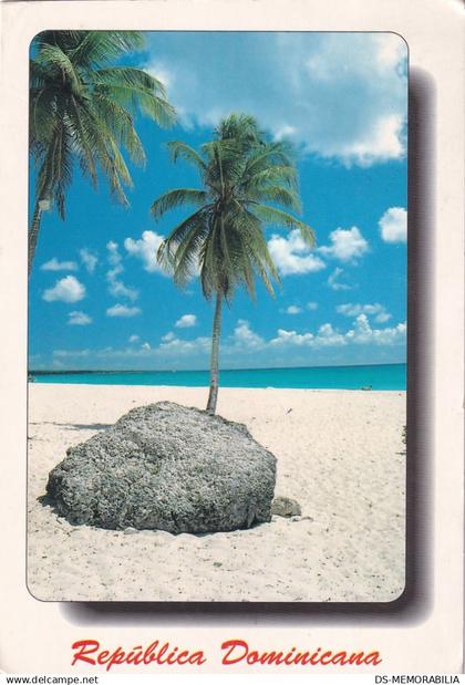 Republica Dominicana - Playa Dominicana Old Postcard w Nice stamps