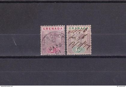 SA06a Grenada 1895 Queen Victoria used stamps