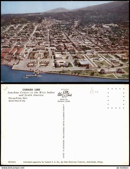 Port-au-Prince Luftaufnahme (Aerial View) City Haiti Karibik 1960