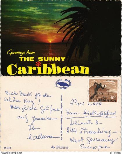 Jamaika Jamaica  The Sunny Caribbean Sonnenuntergang Karibik 1975 Sport-Marke