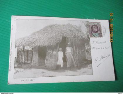 SAINT VINCENT  CPA ANIMATION NATIVE HUT