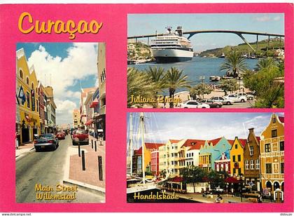 Carte Postale - Antilles - Antilles Neérlandaises - Netherlands Antilles - Curaçao - Multivues - Bateaux - Automobiles -