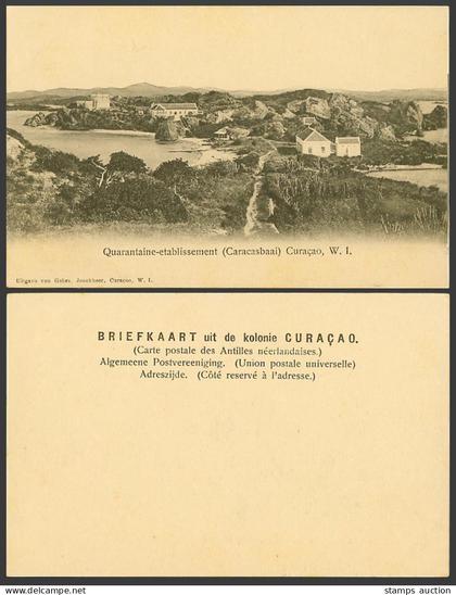Curacao W.I. Old UB Postcard Quarantaine-Etab Quarantine Institution Caracasbaai