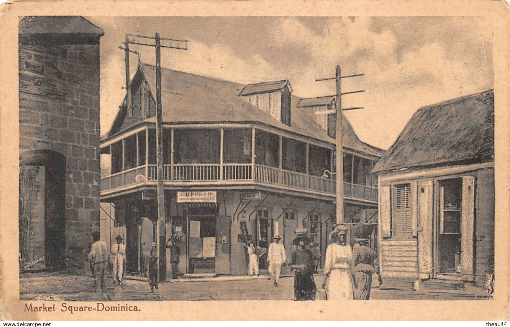 ¤¤  -  ANTILLES  -  DOMINICA   -  Market Square       -   ¤¤