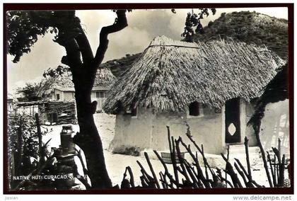 Cpa Carte Photo Curaçao Native Hut Antilles Néerlandaises A11