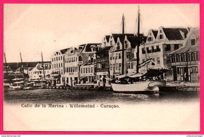 Curaçao - Calle de la Marina - Willemstad - Voilier - Animée