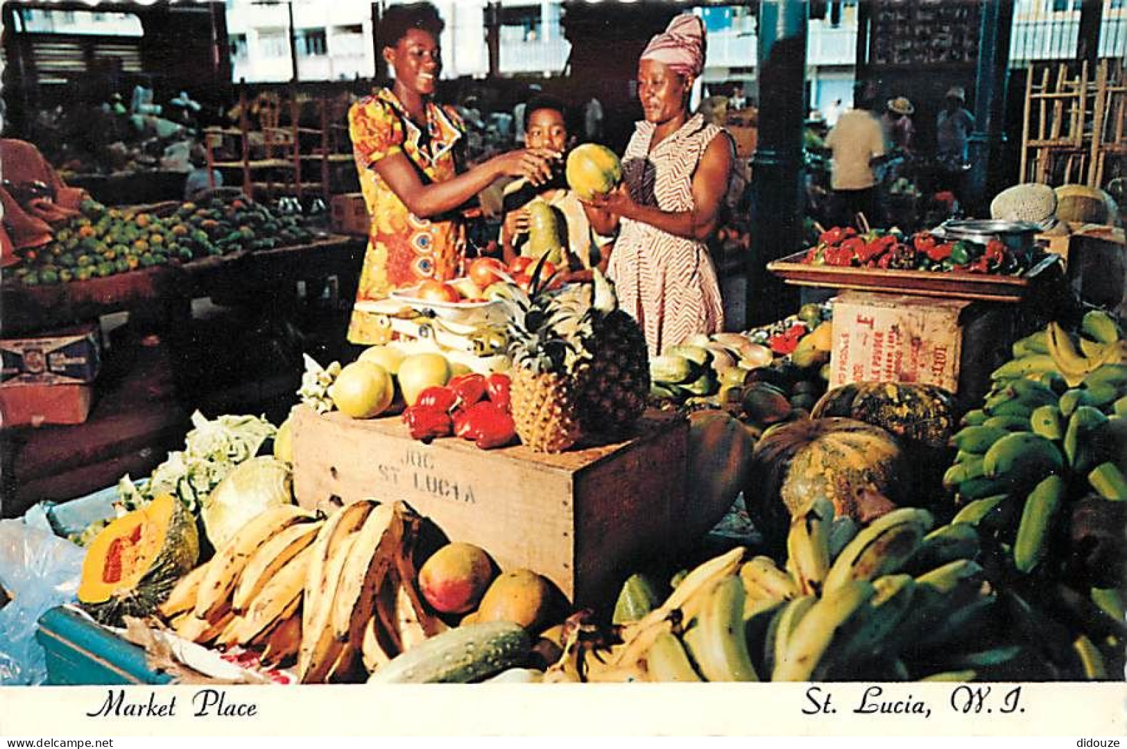 Antilles - Sainte Lucie - Saint Lucia - Market Place - Le Marché - Fruits et légumes - CPM - Voir Scans Recto-Verso