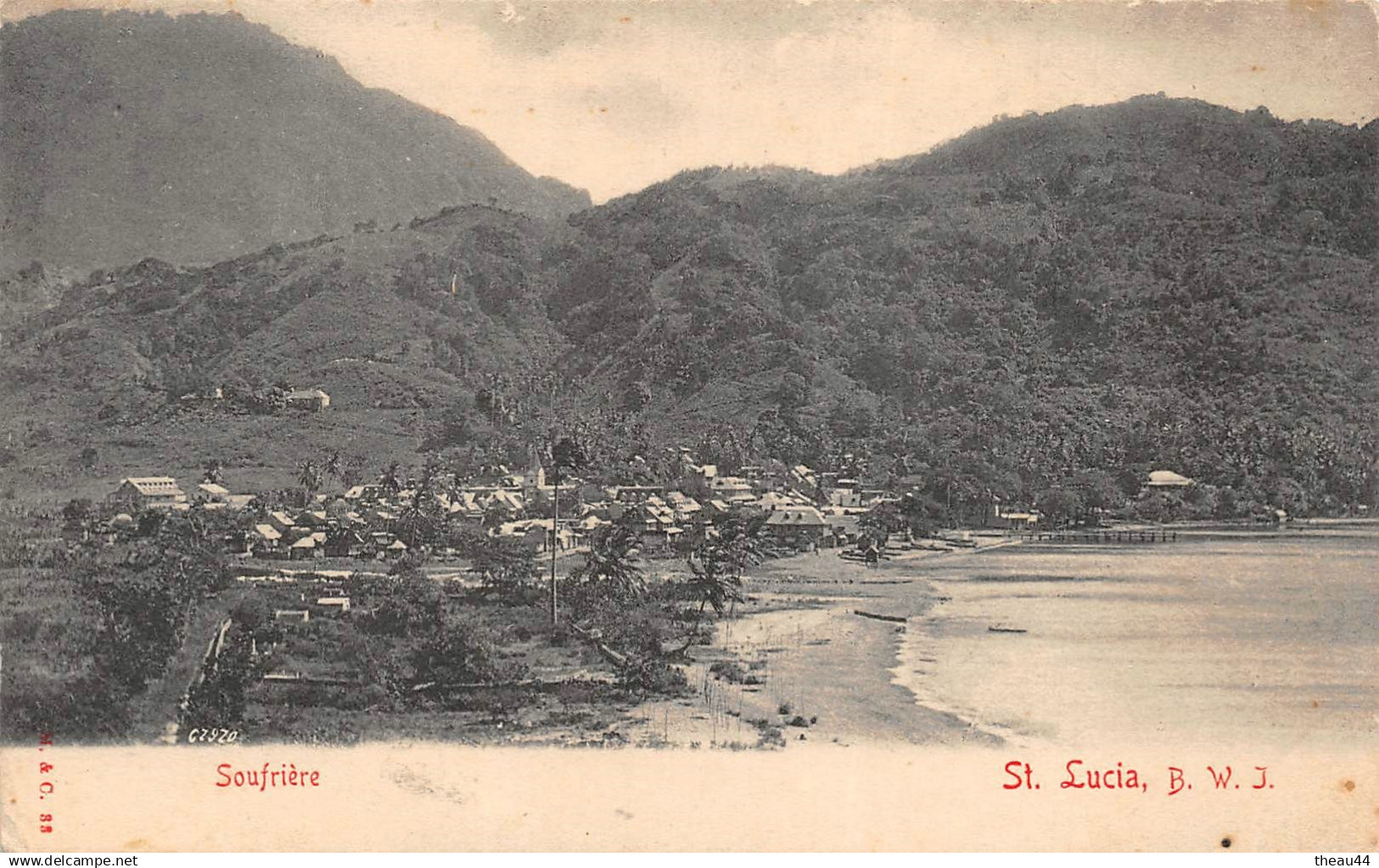 ¤¤  -  ANTILLES  -  SAINTE-LUCIE   -   Soufrière, B.W.J.      -   ¤¤