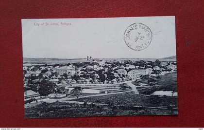 ANTIGUA - " CITY OF ST JOHNS - ANTIGUA " - - -  RARE - - -