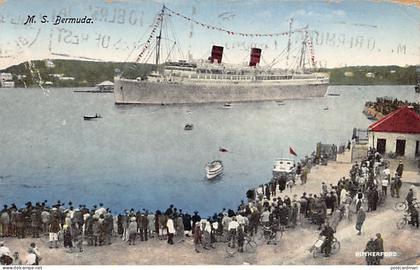 Bermuda - HAMILTON - M.S. Bermuda entering the harbour - Publ. Rutherford 117