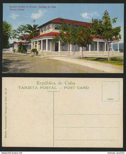 Cuba Old Colour Postcard SANTIAGO DE CUBA Normal School