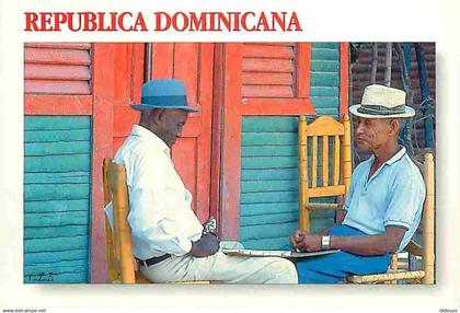 République Dominicaine - Jugadores de Domino - Joueurs de Domino - Carte Neuve - CPM - Voir Scans Recto-Verso