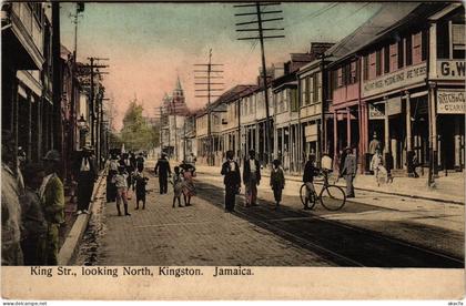 PC JAMAICA KING STR., LOOKING NORTH, KINGSTON. JAMAICA. (a79463)