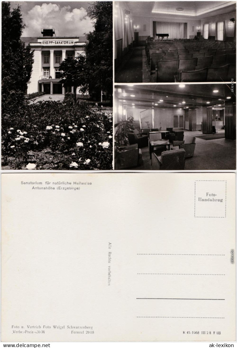 Antonshöhe-Breitenbrunn (Erzgebirge) Sanatorium für natürliche Heilweise 1968