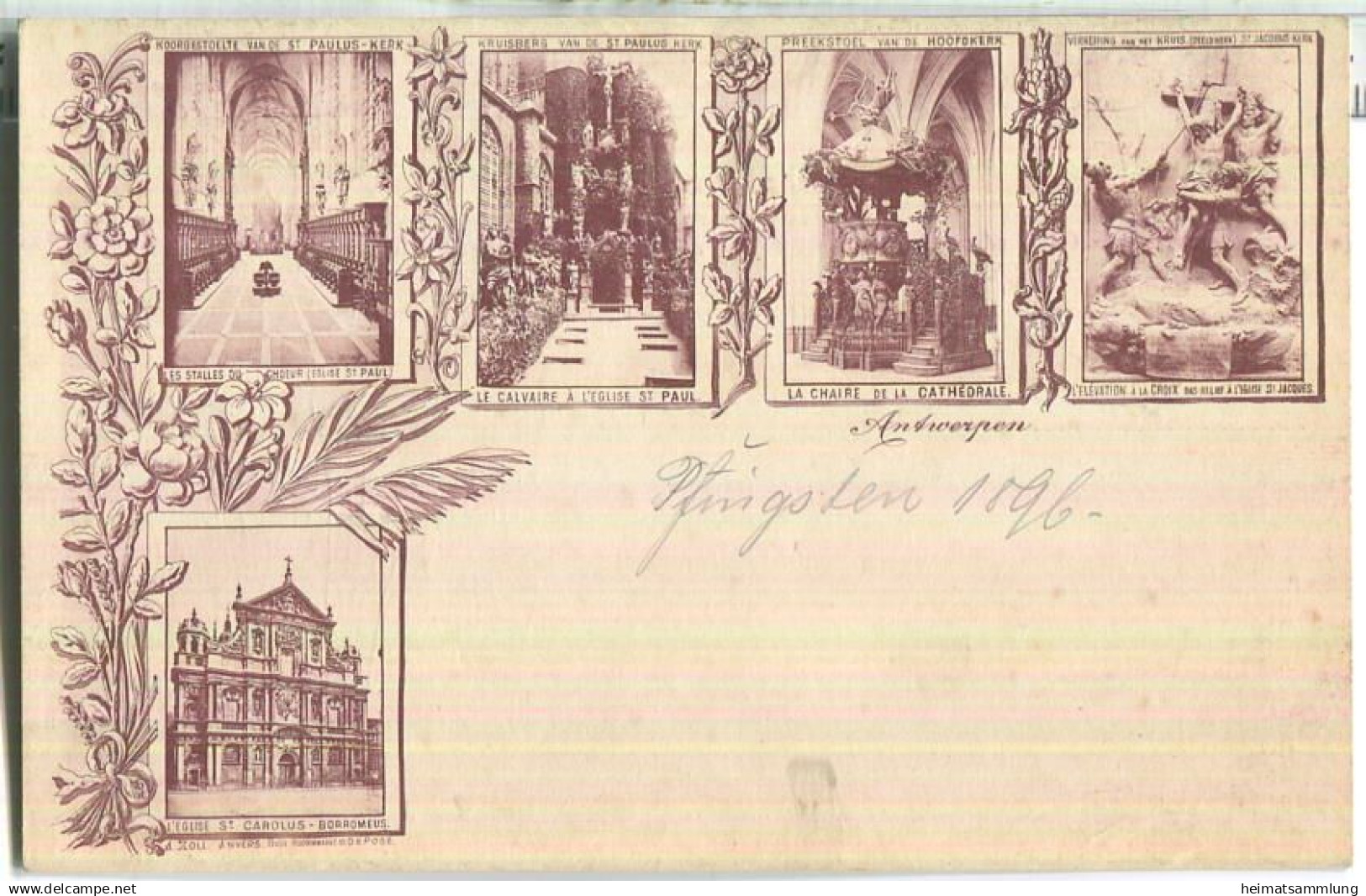 Anvers - L'Eglise St. Paul - St. Carolus - Verlag Aug. Zoll Anvers ca. 1895