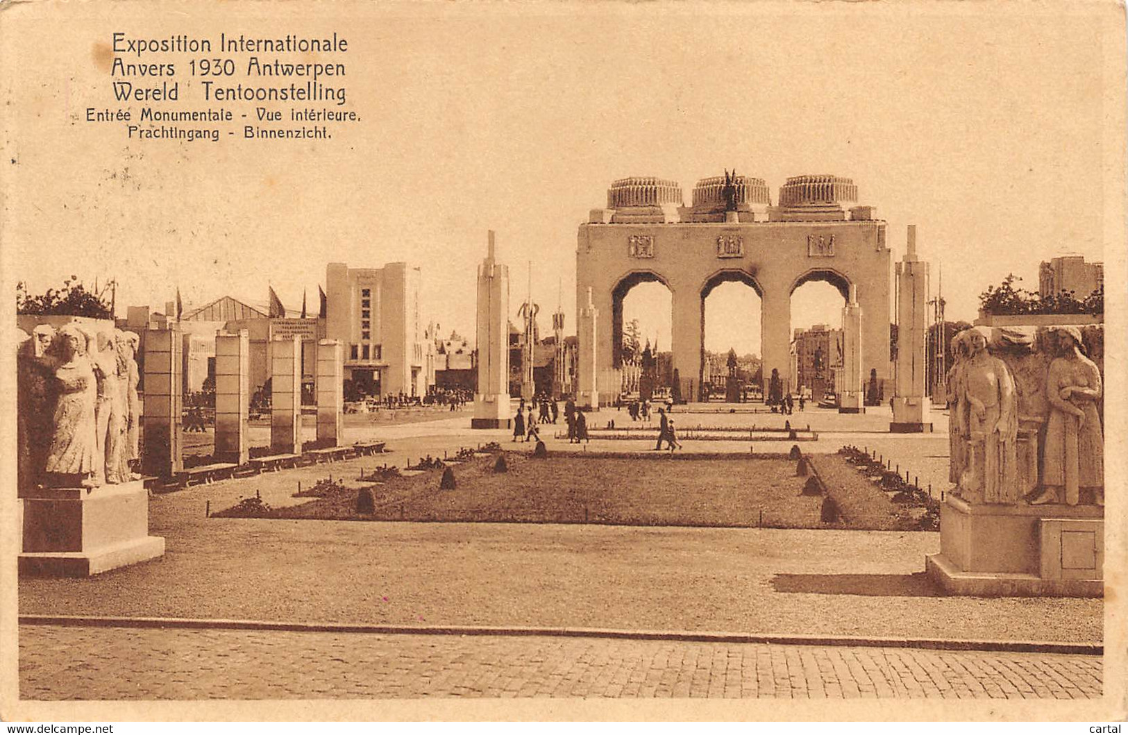 ANVERS - Wereld Tentoonstelling 1930 - Prachtingang - Binnenzicht