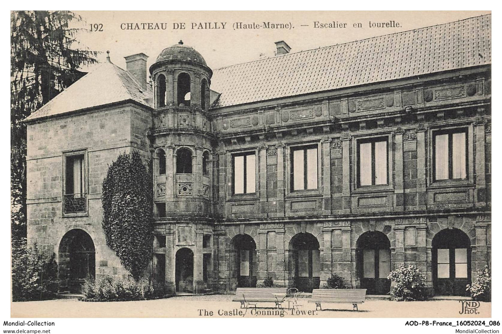 AODP8-0552-52 - PAILLY - Chateau de pailly - Escalier en tourelle