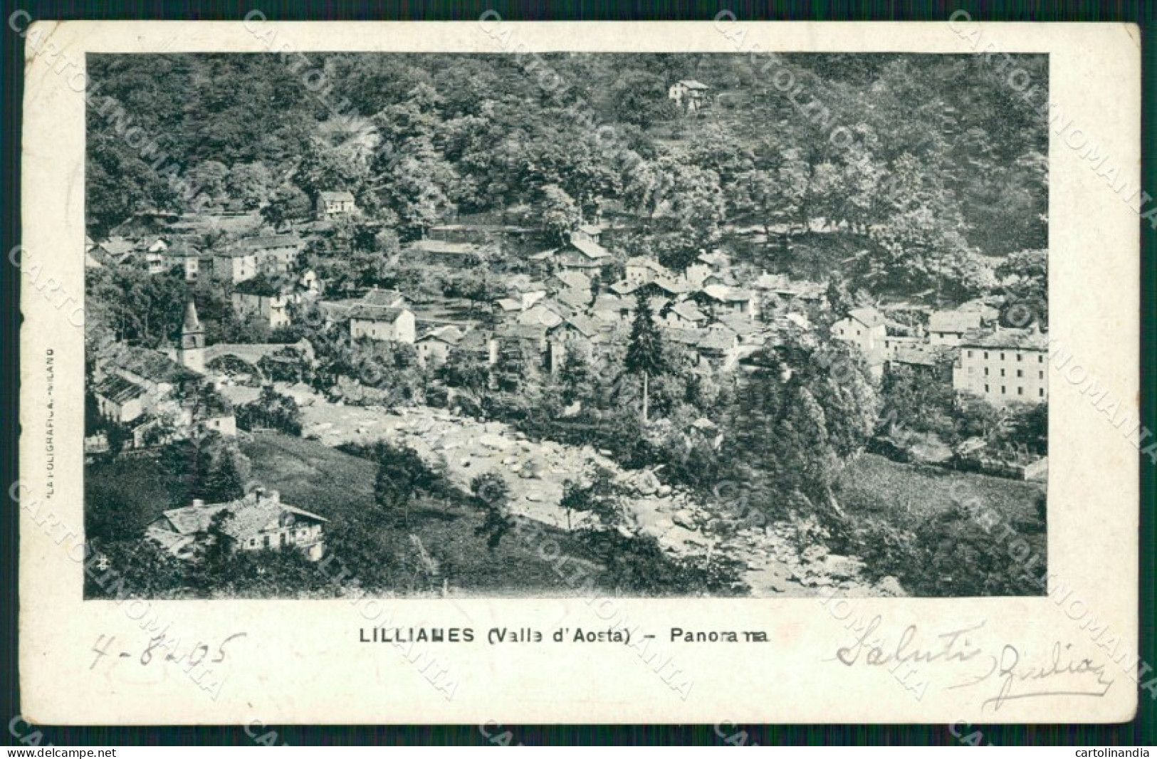 Aosta Lillianes PIEGHINE cartolina VK0854