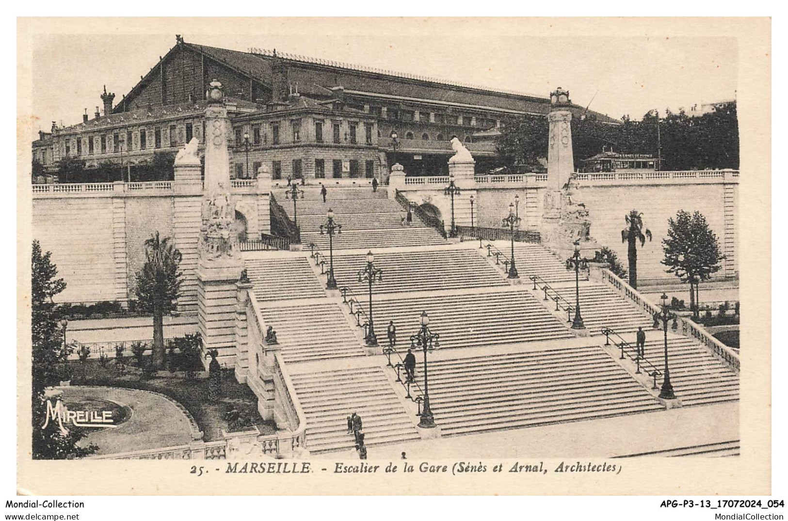 APGP3-0189-13 - MARSEILLE - escalier de la gare