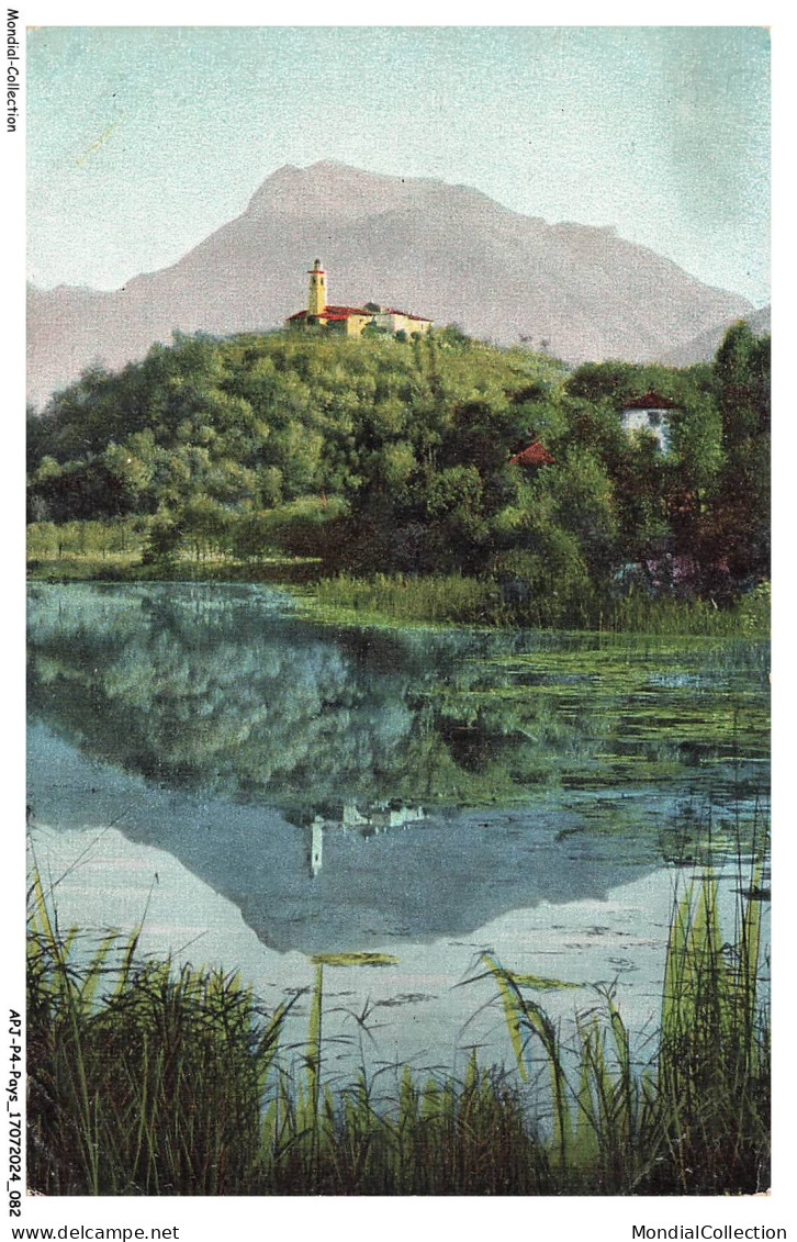 APJP4-0229-SUISSE - LUGANO - muzaner see und kirche von sorengo bei lugano