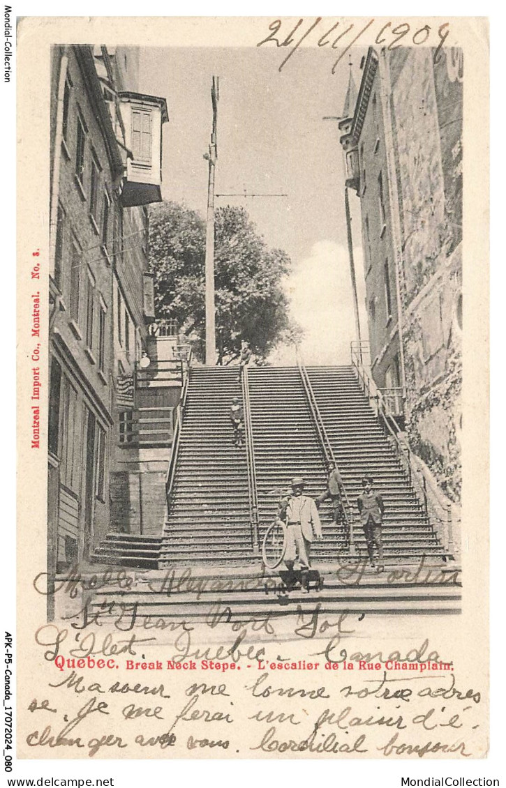 APKP5-0326-CANADA - QUEBEC - l'escalier de la rue champlain
