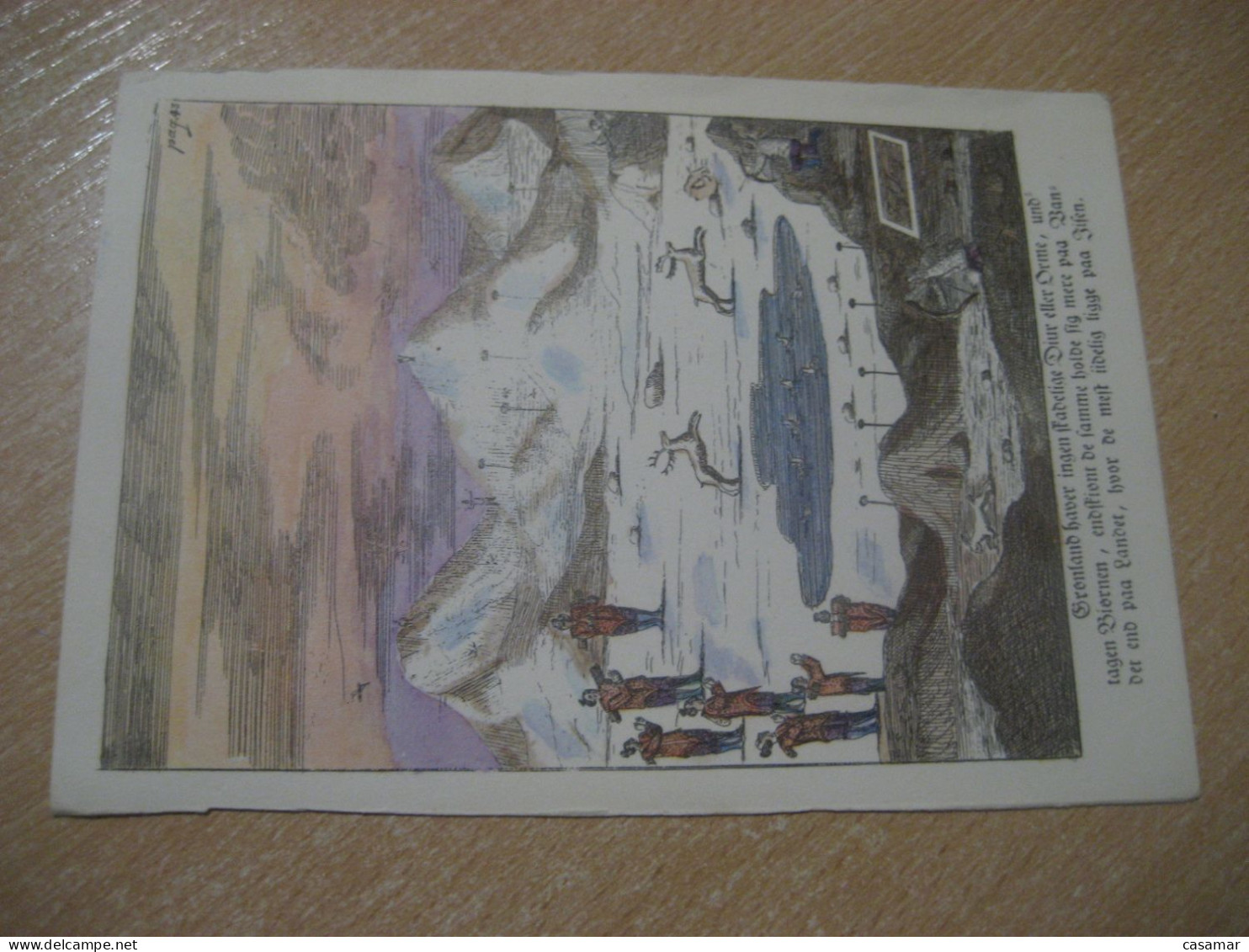 Apostle Hans Egede Christmas Rotary ? Godthab Nuuk 1980 cancel archery postcard GREENLAND Denmark Gronland