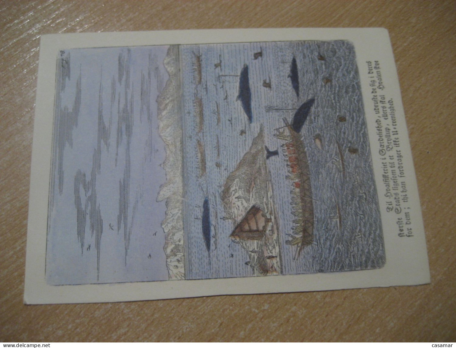 Apostle Hans Egede Christmas Rotary ? Julianehab Kakortok 1983 cancel whale postcard GREENLAND Denmark Gronland
