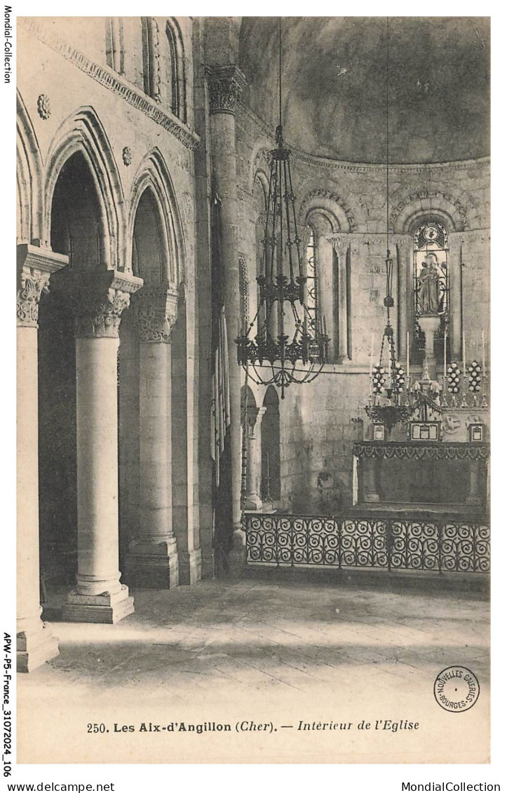 APWP5-0352-18 - LES AIX-D'ANGILLON - Cher - Intérieur de l'église