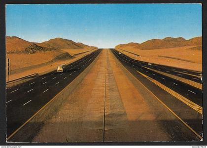 Jeddah Road to Mecca postcard used 1982