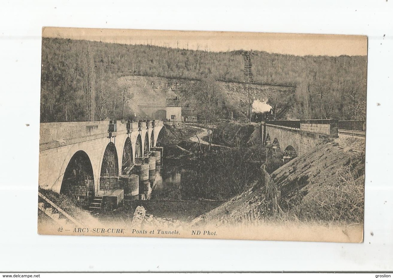 ARCY SUR CURE (YONNE) 42 PONTS ET TUNNELS (TRAIN CIRCULANT)