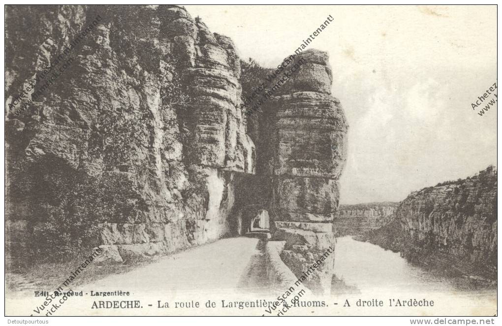 Ardèche 07 : Route de LARGENTIERE à RUOMS défilé de l'Ardèche