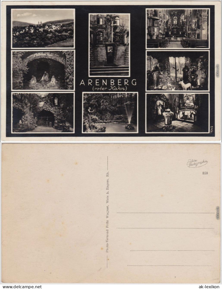 Arenberg Koblenz Mehrbild: Panorama, Szenen, Statuen und Park 1923