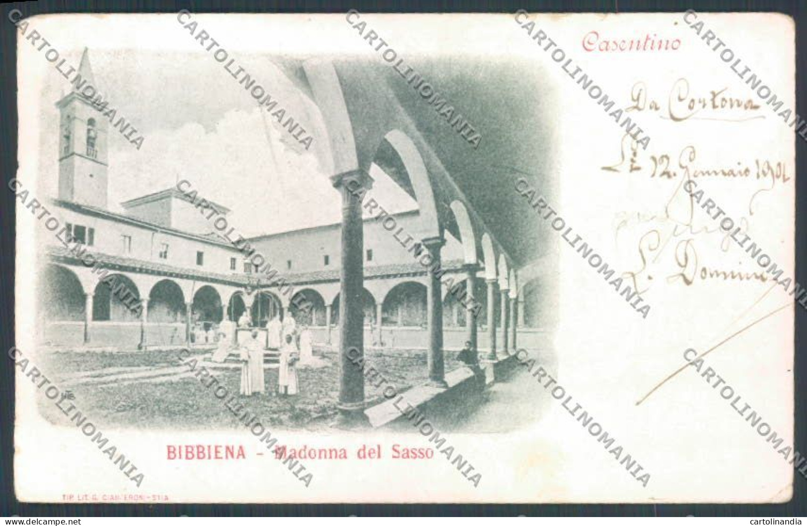 Arezzo Bibbiena cartolina ZG0919