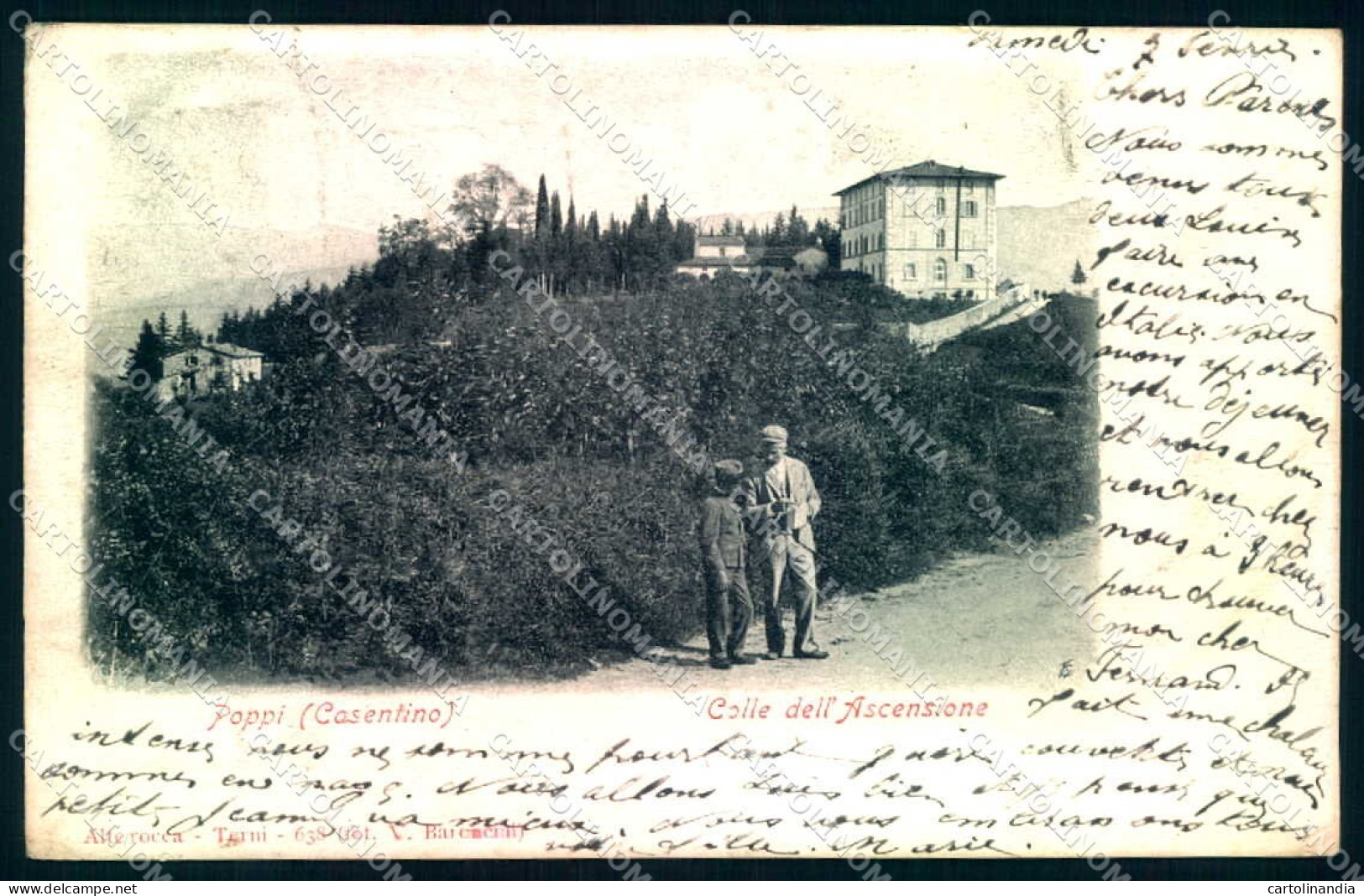 Arezzo Poppi Casentino Colle Ascensione Alterocca 638 PIEGA cartolina JK0656