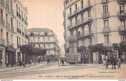 A960 Algeria Algiers Bab el Oued Carrefour et Boulevard Provence postcard