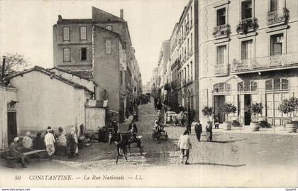 Algerie Constantine CPA La rue nationale