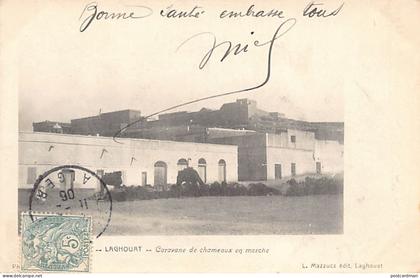 Algérie - LAGHOUAT - Caravane de chameaux en marche - Ed. L. Mazzuca